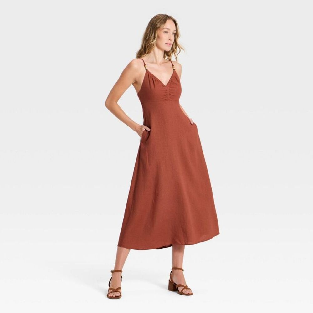 Universal Thread - Women's Beaded Maxi Sundress - Universal Thread Br Brown